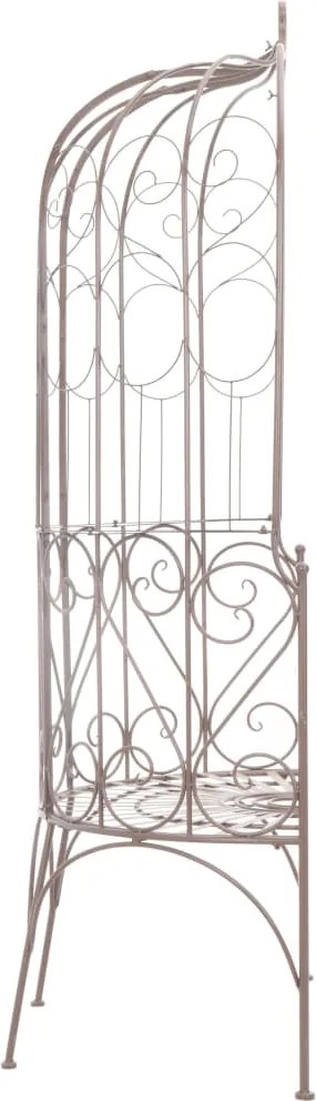 Градинска пейка, 95 см, желязо, антично кафяво