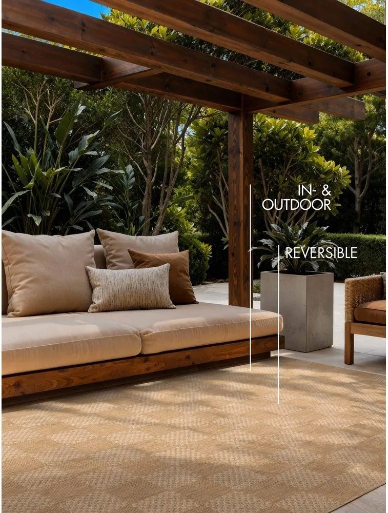 Кремав/в естествен цвят килим за открито и закрито 160x230 cm Haringey Dorothy – Ted Baker