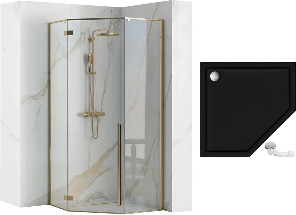 Душ кабина Rea DIAMOND GOLD 90x90