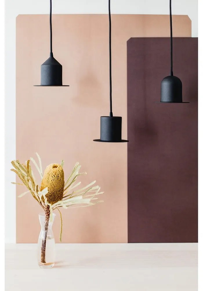 Комплект от 3 черни висящи лампи Hat - EMKO