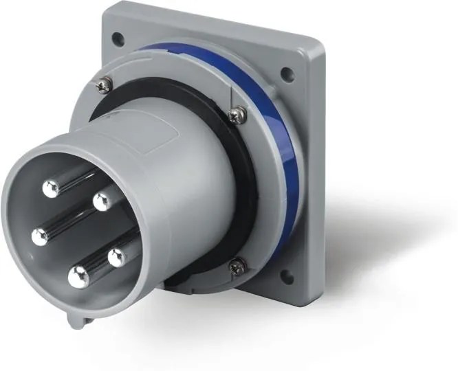 Scame Промишлен щепсел 2P+Е 63A 200-250V IP44/54, 6h серия Optima панелен монтаж 100x110мм  - 243.6393