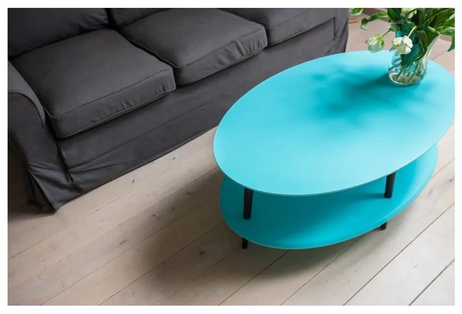 Бяла масичка за кафе с понижена основа OVO Ovo - Ragaba