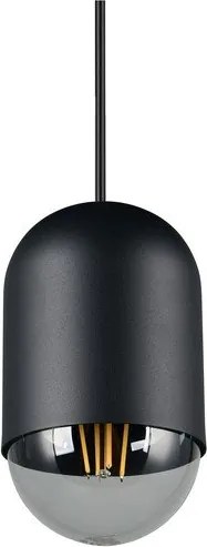 Черно метално висящо осветително тяло ø 11 cm Nara – Reality