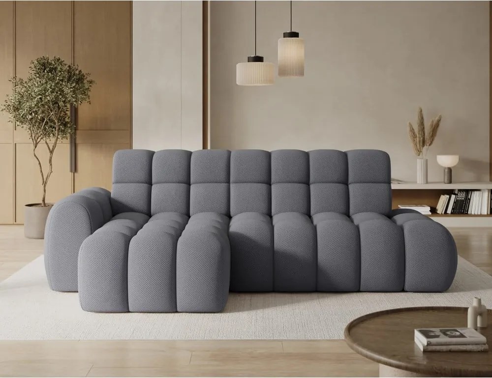 Сив разтегателен ъглов диван (ляв ъгъл) Ceedro – ELTAP