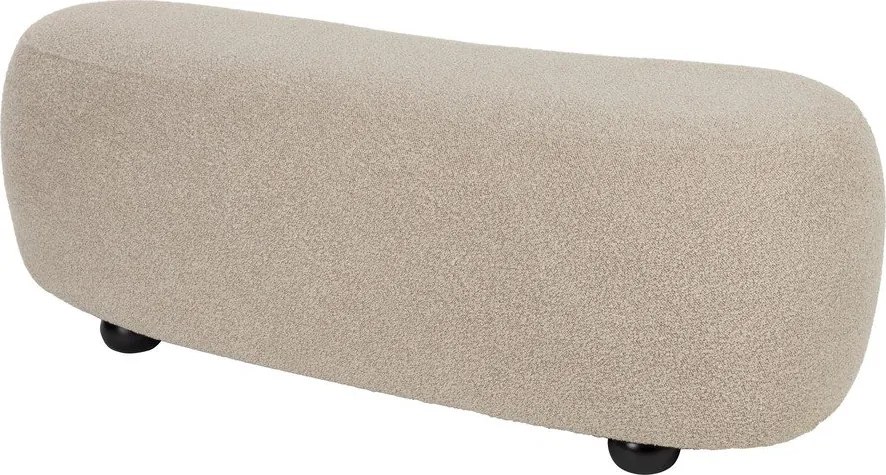 Бежова подплатена пейка от прежда с примки от букле Noxx – White Label