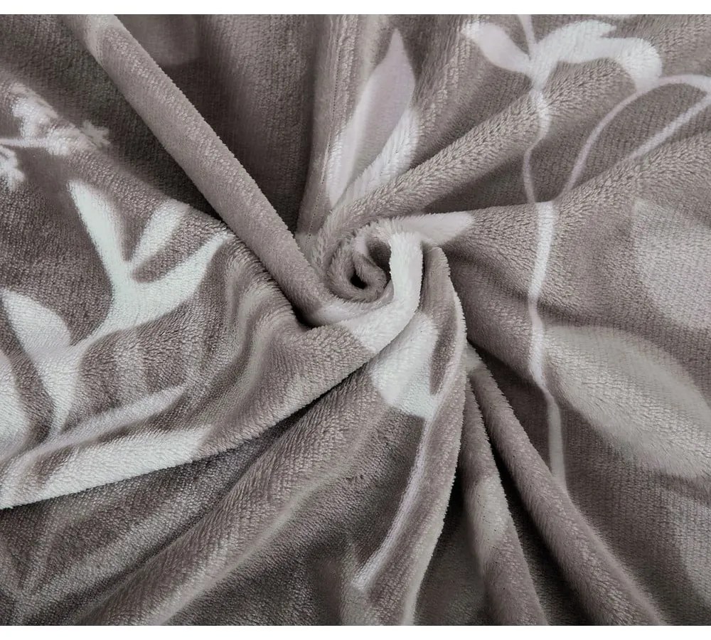 Сиво единично спално бельо от микроплюш 140x200 cm Sambuco – My House