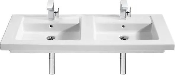 Двоен порцеланов умивалник за стенен монтаж или върху мебел Prisma