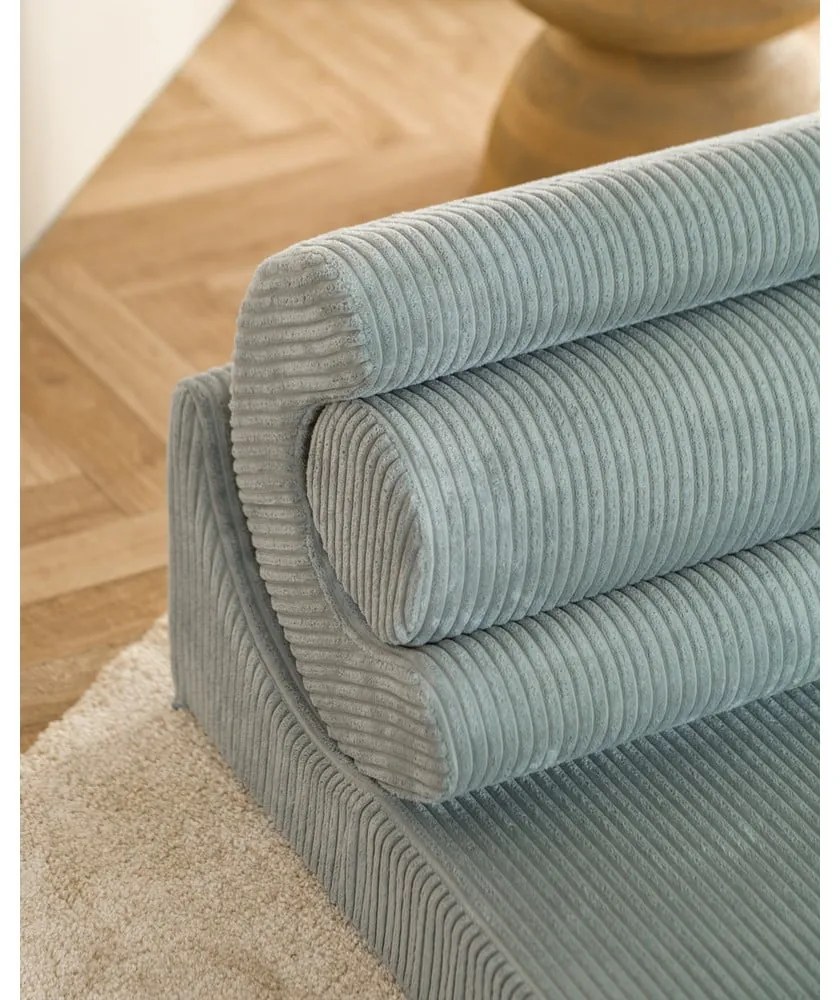 Детски стол от рипсено кадифе в цвят мента Flipster – Wigiwama