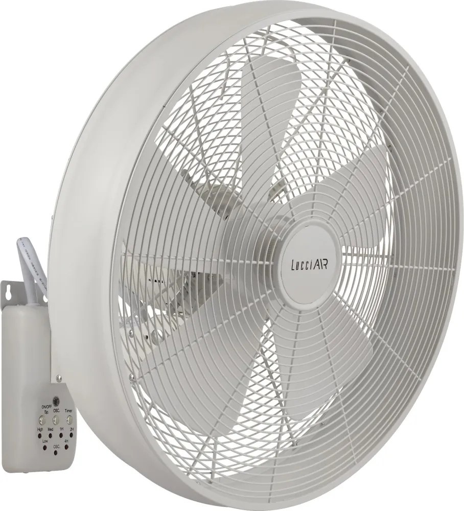 Lucci Air 213128EU - стенен вентилатор BREEZE 55W/230V бял диаметър 46 см + дистанционно управление