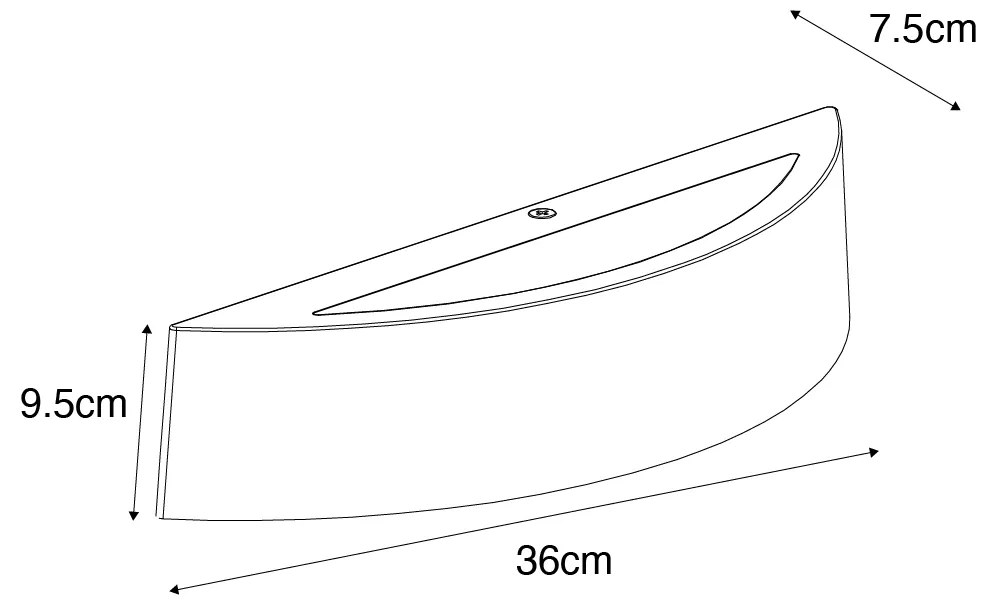 Модерна външна стенна лампа бяла IP44 - Caz