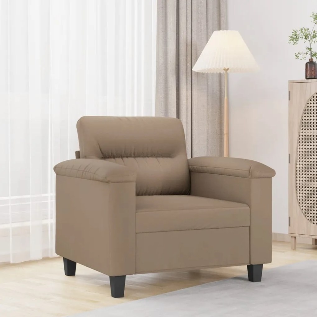 359577 vidaXL Кресло, капучино, 60 см, изкуствена кожа