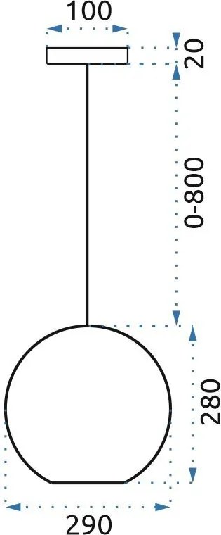 СТЪКЛЕН ПЕНДЕЛ Blue APP445-CP
