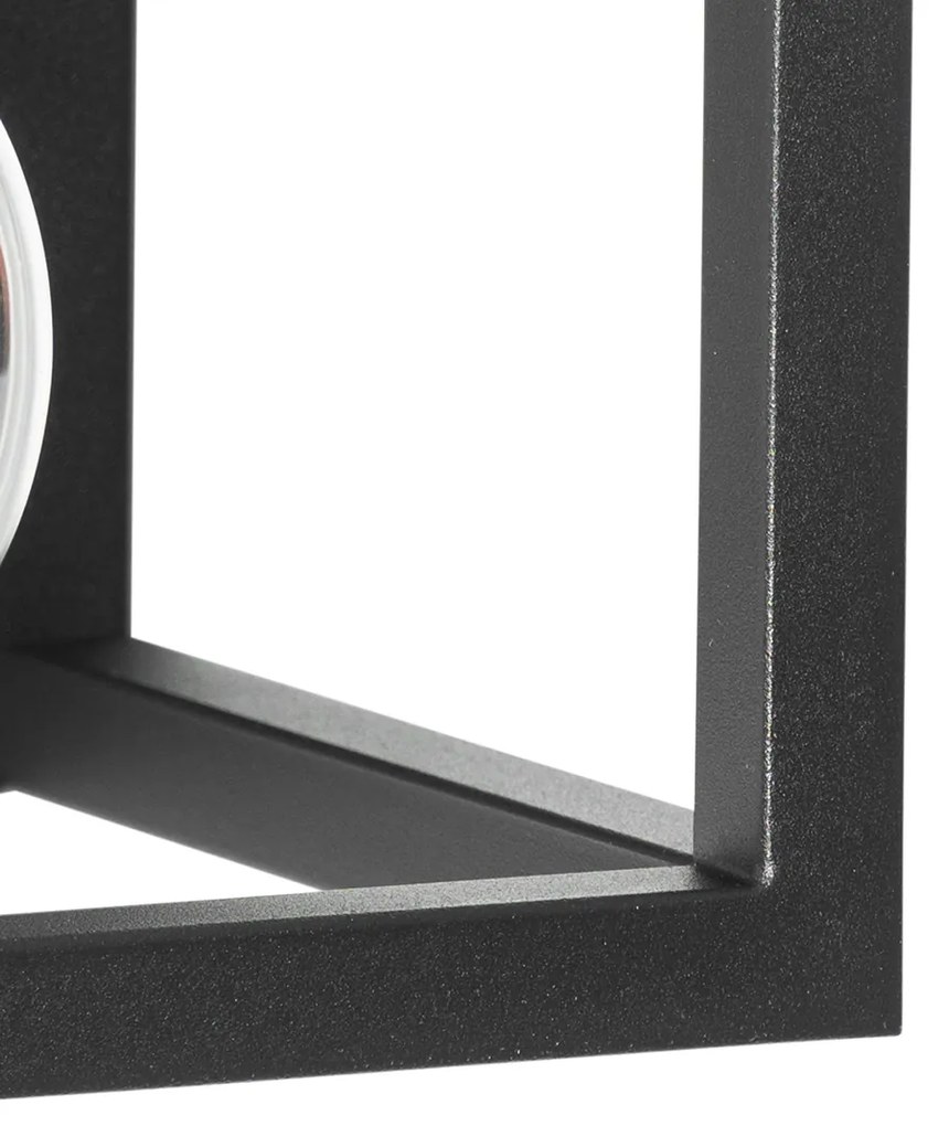 Интелигентна стенна лампа черна с рафт с Wi-Fi G95 - Cage Rack