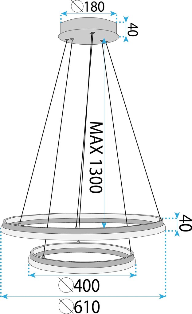 Lampa wisząca LHJ043-CP2 GOLD