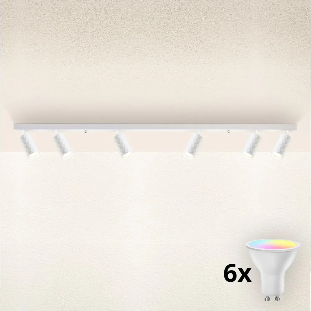 Brilagi - LED RGBW димируемо точково осветително тяло SELE DIAMANT 6xGU10/6,5W/230V Wi-Fi бяло