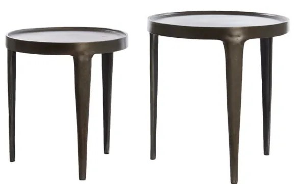 Метална кръгла странична масичка ø 43 cm Tobias – Light &amp; Living