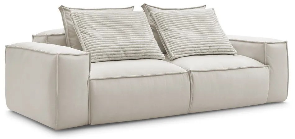 Бежов диван от изкуствена кожа 260 cm Boheme – Bobochic Paris