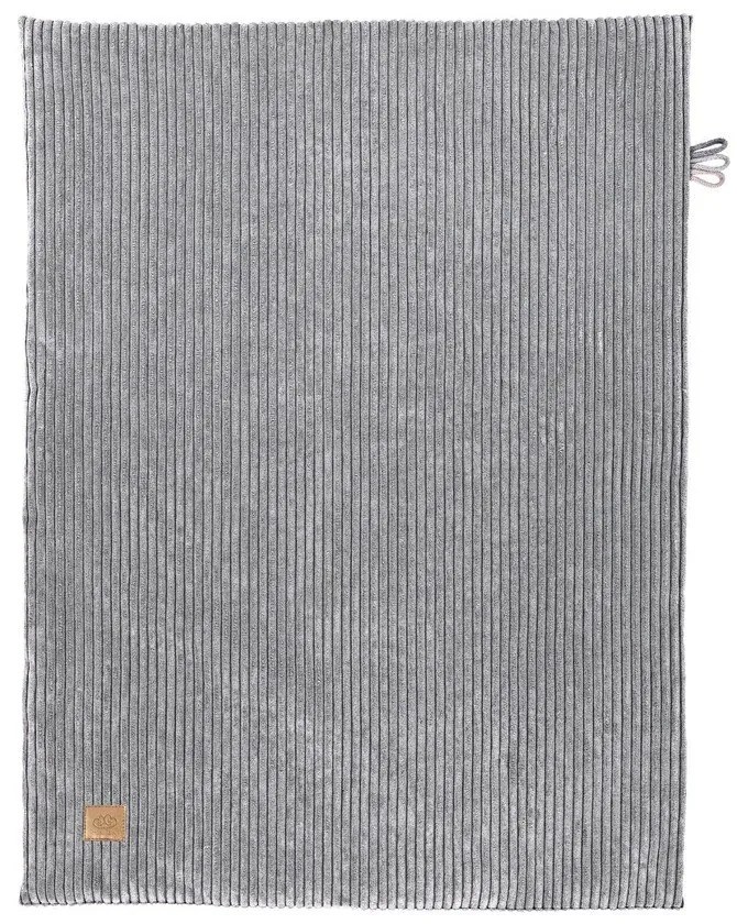 Сиво бебешко одеяло от рипсено кадифе 100x77 cm – Meowbaby