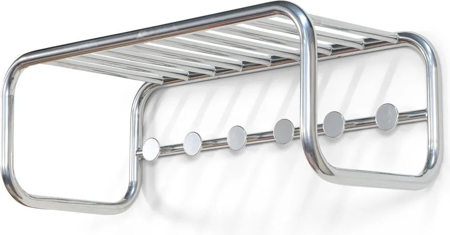 Метална стенна закачалка в сребрист цвят с рафт 72 cm Retro – Spinder Design