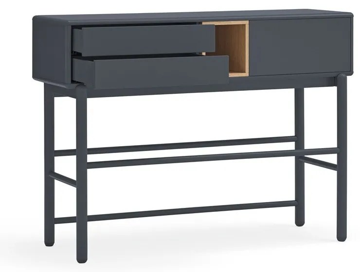 Тъмно сива конзолна маса 35x120 cm Corvo - Teulat
