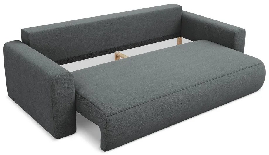 Тъмносив разтегателен диван с място за съхранение 238 cm Kapua – Makamii