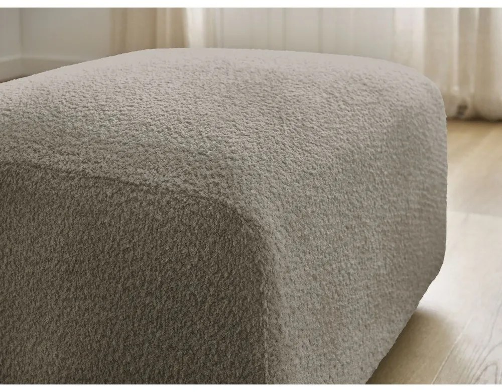 Сиво-кафява табуретка от букле Tina – Bobochic Paris