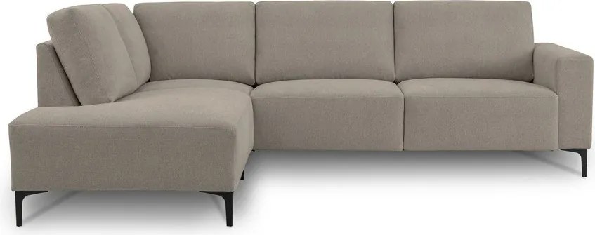 Светлокафяв шенилов ъглов диван (ляв ъгъл/L форма) Fabian – Scandic