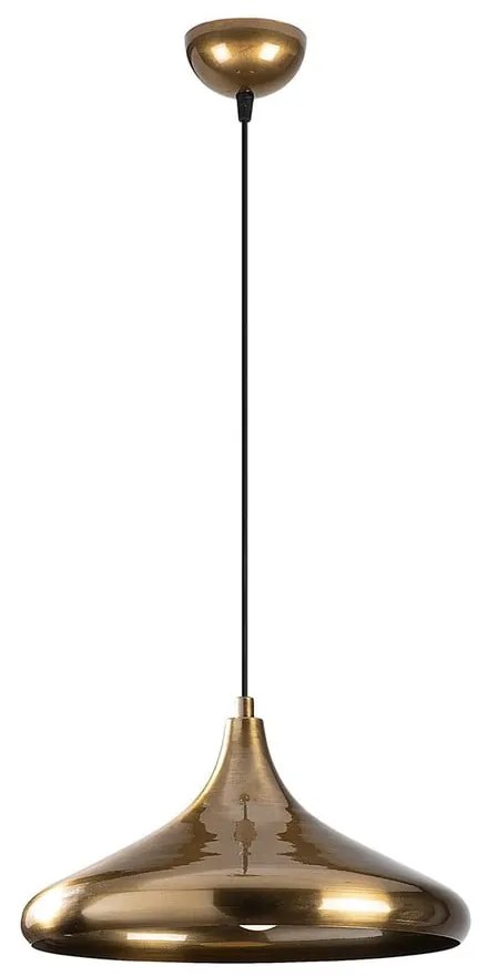 Висящо осветително тяло в златисто с метален абажур ø 35 cm Berceste – Opviq lights