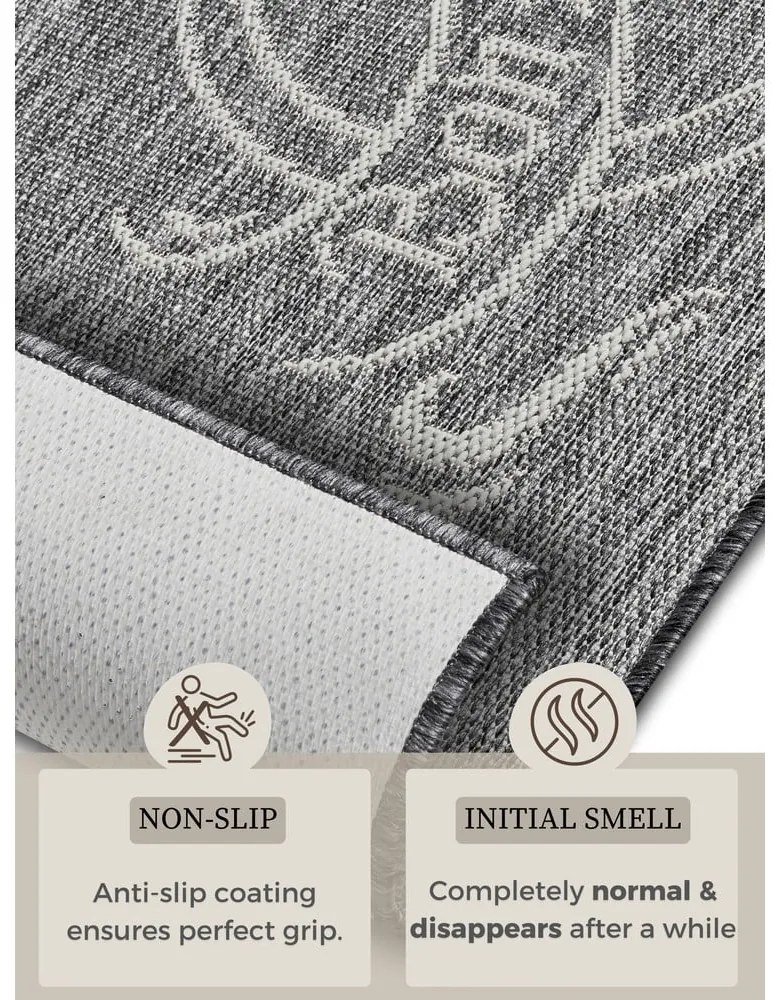 Сиво-бежова пътека 62x150 cm Cucina – Hanse Home