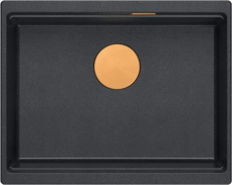 гранитна мивка Logan 100 Black Metallic