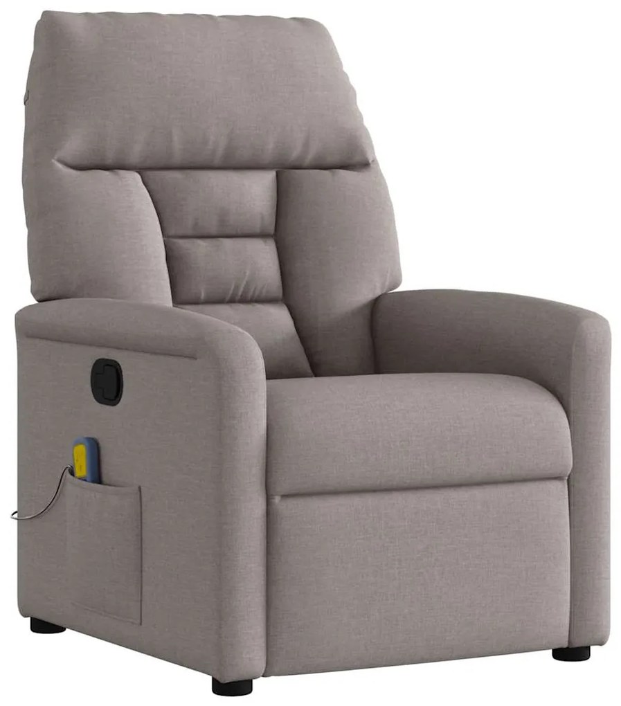 4015559 vidaXL Масажен наклоняем стол, таупе, текстил