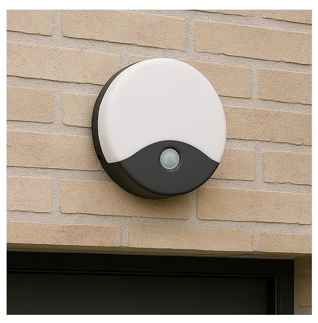 LED външно стенно осветително тяло със сензор за движение LED/18W/230V IP44 антрацит