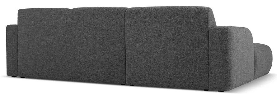 Тъмносив ъглов диван от плат букле (ляв ъгъл) Molino - Micadoni Home