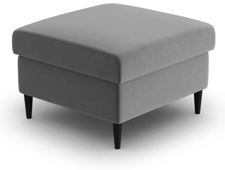 Светлосива кадифена табуретка Kyoto – Cosmopolitan Design