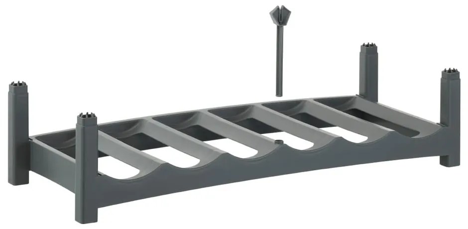 Сива пластмасова стойка за вино Vario - Rotho