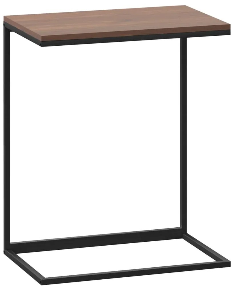 336132 vidaXL Странична маса, черна, 55x35x66 см, инженерна дървесина