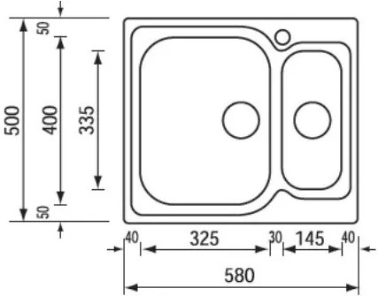 Умивалник Sanitec Matico 2VD 2VS