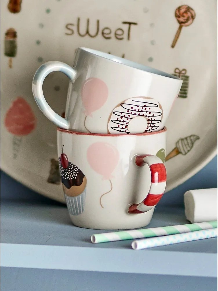 Кремави глинени детски чаши в комплект 2 бр. 200 ml Darby – Bloomingville Mini