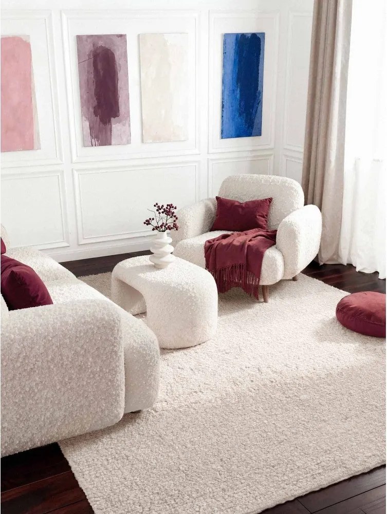 Ръчно изработен килим от букле в цвят слонова кост 120x170 cm Notting Hill Portobello – Ted Baker