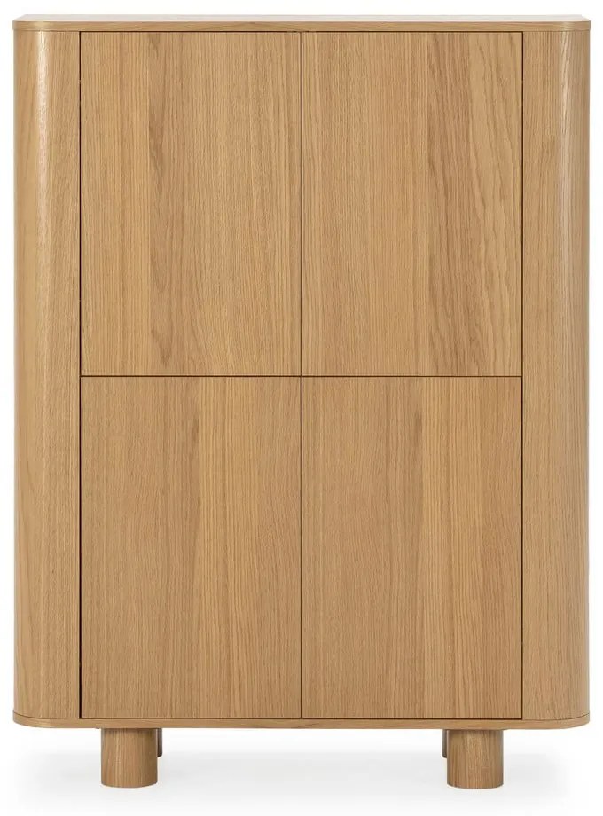 Шкафче от декор от дъб в естествен цвят 100x133x40 cm Padoc – MOME