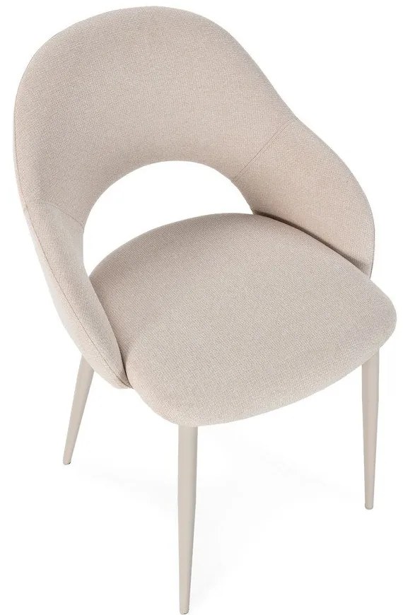 Бежови тапицирани трапезни столове в комплект 2 бр. Lia – Marckeric