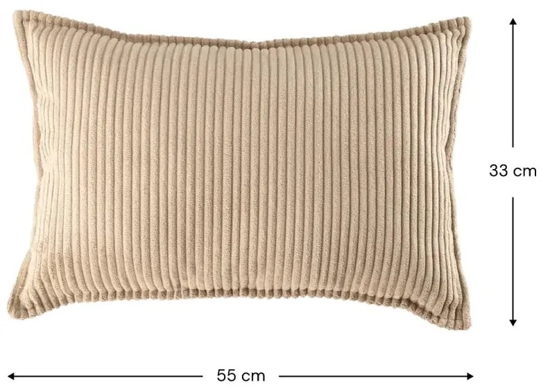 Светлокафява детска възглавница за диван от рипсено кадифе Bolster – Wigiwama