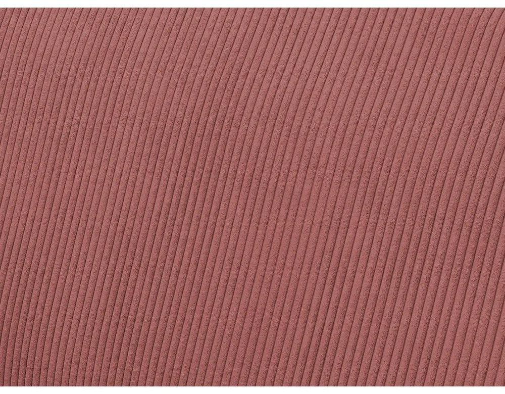 Розов сгъваем/с място за съхранение ъглов диван от рипсено кадифе Voltaire – Bobochic Paris