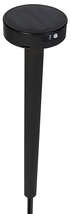 Дизайнерски шип спот черен с LED и димер IP55 соларен - Fiorina