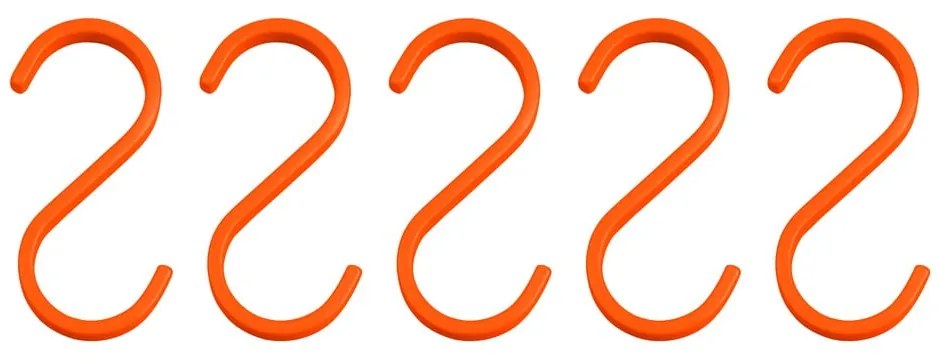 Оранжеви висящи метални куки в комплект от 5 бр. Hang-it – Mette Ditmer Denmark