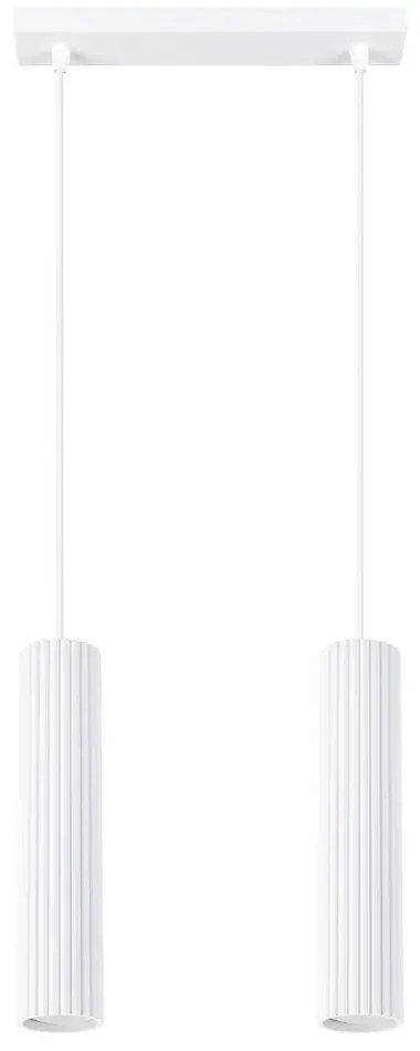 Бяло висящо осветително тяло Gleam – Sollux