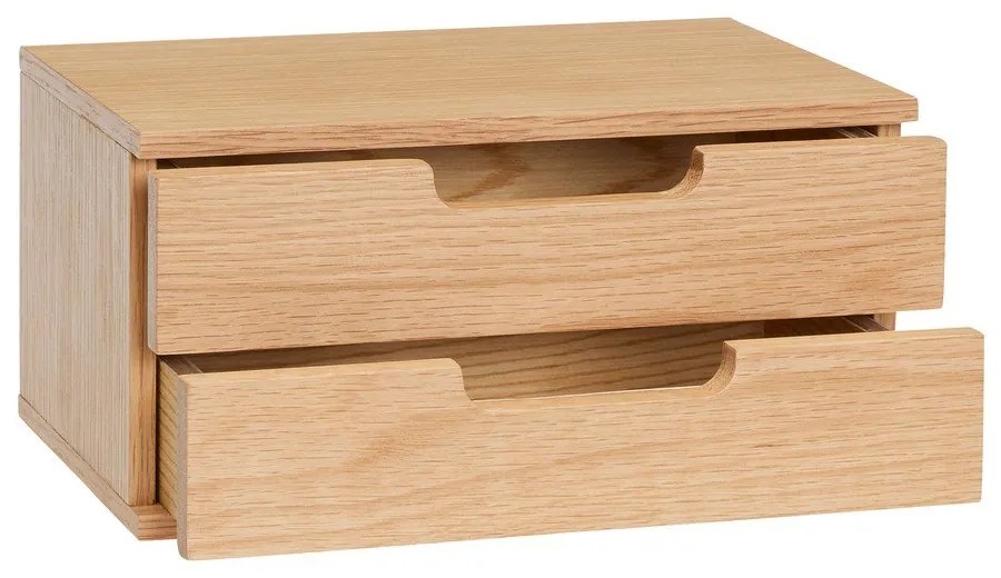 Висящо нощно шкафче с рафтове от дъб в естествен цвят AtHand - Hübsch