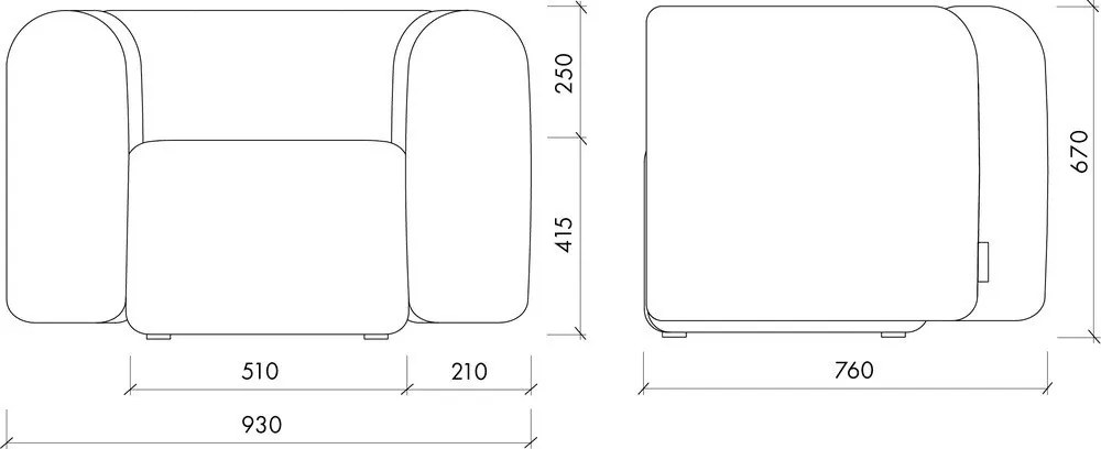 Жълто кресло Flom – noo.ma