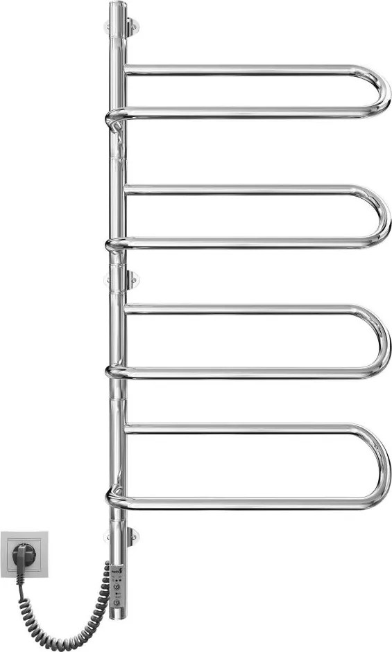 Електрически въртящ се сушилник за кърпи ELECTRA 120W/230V 100x44,5 cm, неръждаема стомана/хром, ляв