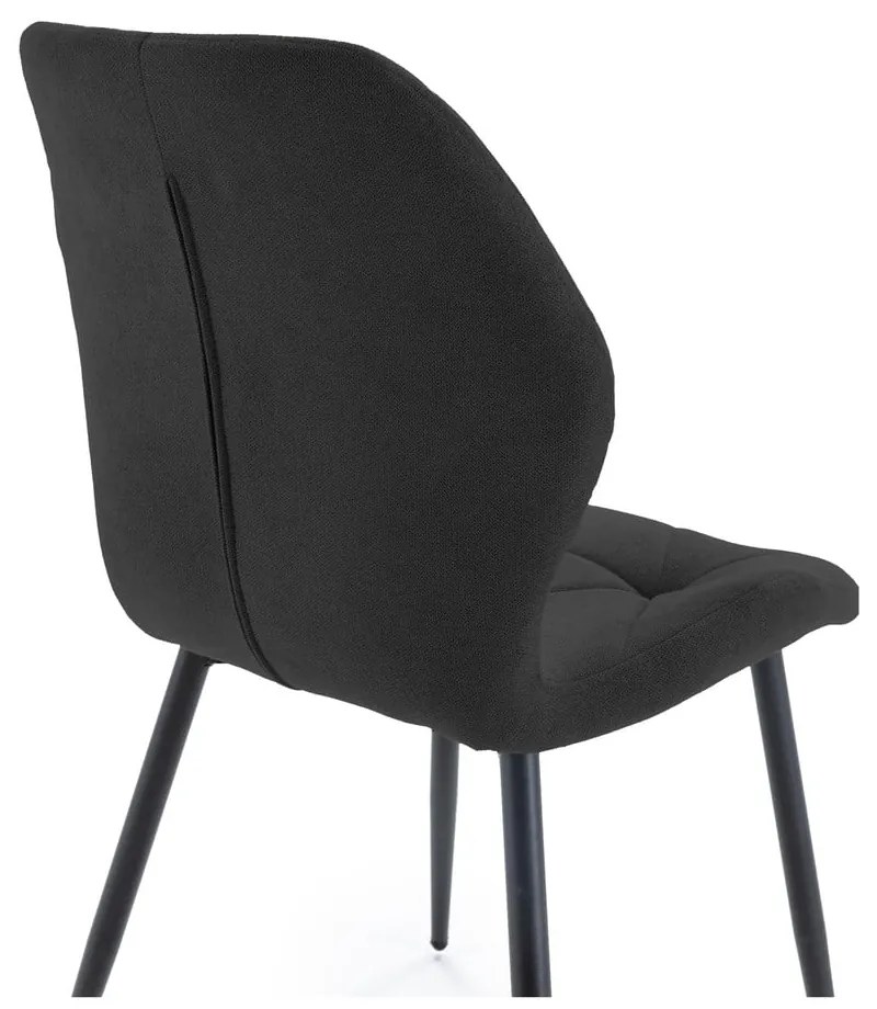 Черни трапезни столове в комплект от 4 броя Luna - Marckeric
